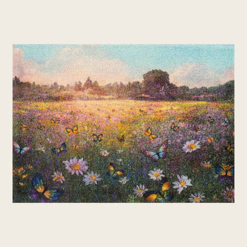 Sea Of Flowers Wash And Dry Mat - London Luxury Rugs Online