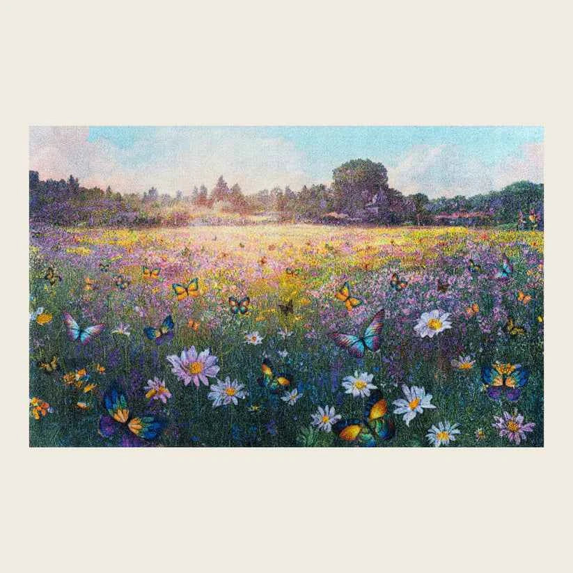 Sea Of Flowers Wash And Dry Mat - London Luxury Rugs Online