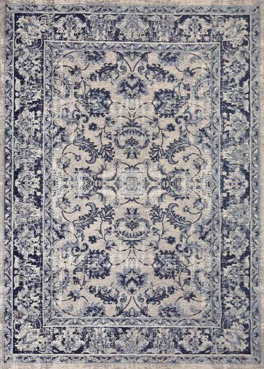 Tebriz Antique Blue Easy Clean Rug - London Luxury Rugs Online