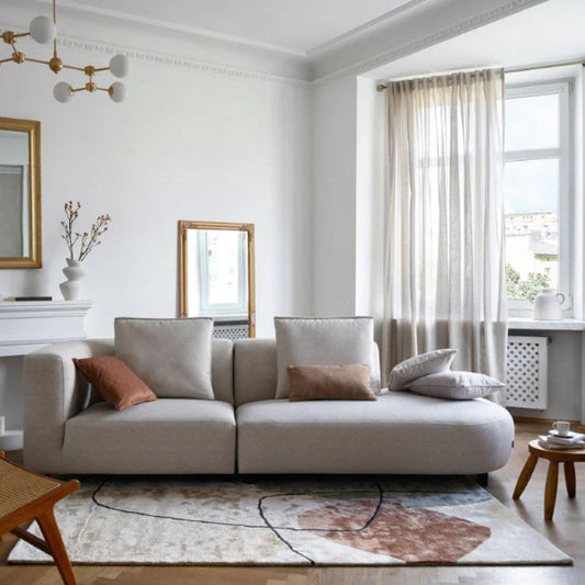 Luxury rug from Carpet Décor featuring elegant design in a stylish living room setting