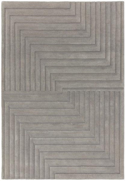 Asiatic Contemporary Plains Rug luxury grey rug with modern geometric pattern and textured design