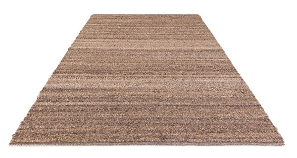 Asiatic luxury Boho Abbus Rug in natural brown shades with textured woven design