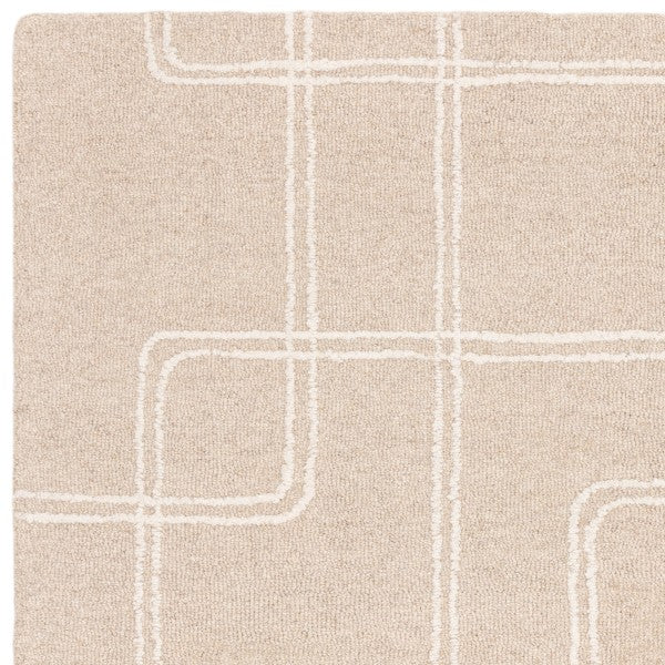 Asiatic luxury Boho Collection Ada Rug with beige colour and white geometric pattern design