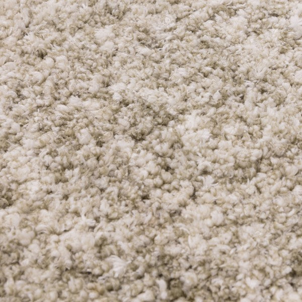 Close-up of Asiatic luxury Boho Collection Barnaby Rug showing soft textured beige fibres