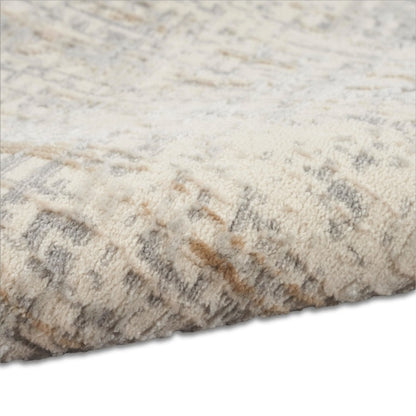 Close-up of plush texture in The Calvin Klein Rush Rug Collection, featuring neutral tones and a soft finish