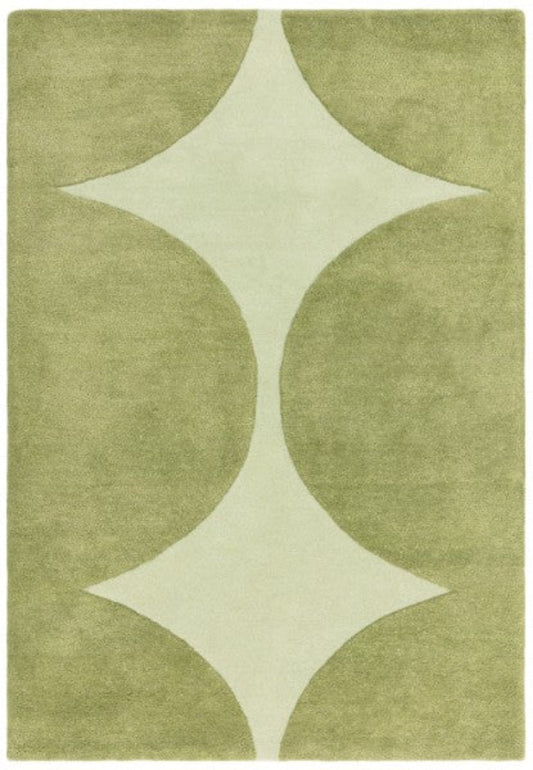 Asiatic Canvas Contemporary Design Rug in soft green with modern geometric pattern