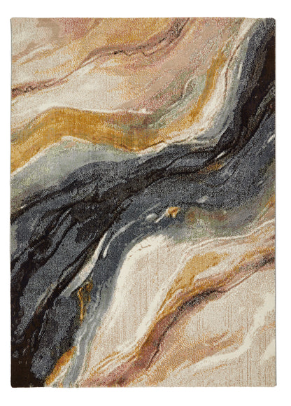 Concept Looms Amara Rug with Abstract Design in Earthy Tones and Luxurious Texture