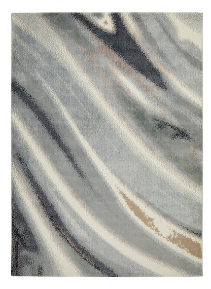 Concept Looms Amara Rug with a flowing design in grey tones, perfect for luxurious interior spaces.