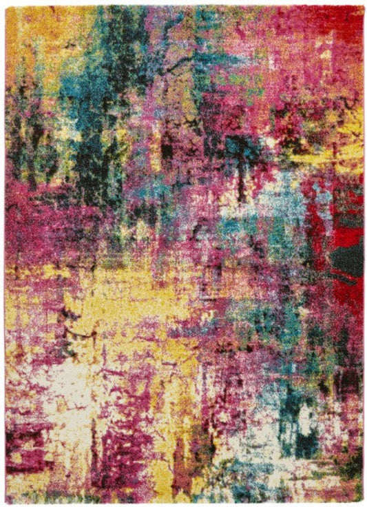 Concept Looms Art Rug with a vibrant abstract pattern in bold colours for stylish interior décor