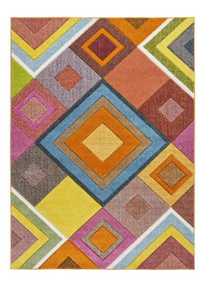 Concept Looms Viva Rug luxury rug with vibrant geometric diamond pattern in multiple colours
