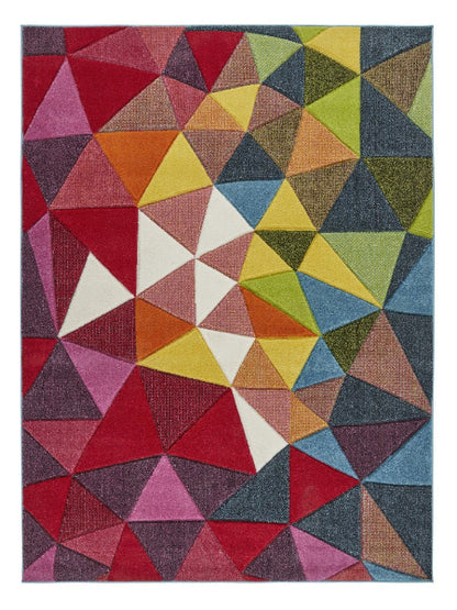Concept Looms Viva Rug luxury rug with colourful geometric triangle pattern in vibrant shades