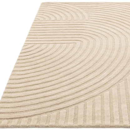 Asiatic luxury rug from Contemporary Plains Collection - Hague in beige with textured geometric patterns