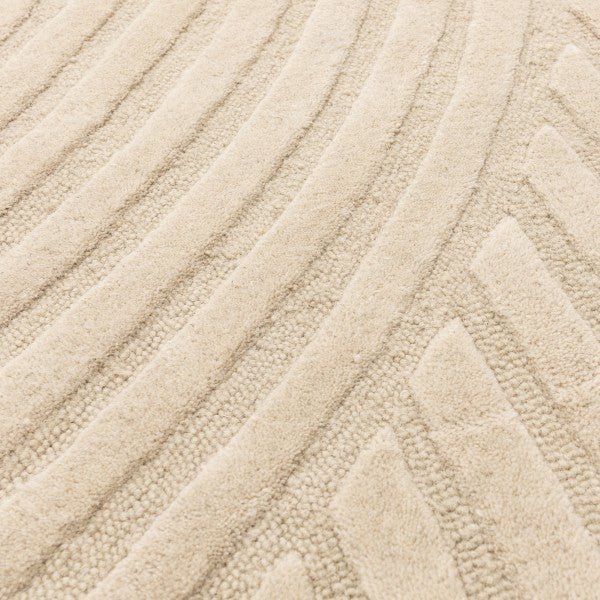 Asiatic luxury rug from the Contemporary Plains Collection - Hague with textured neutral beige pattern