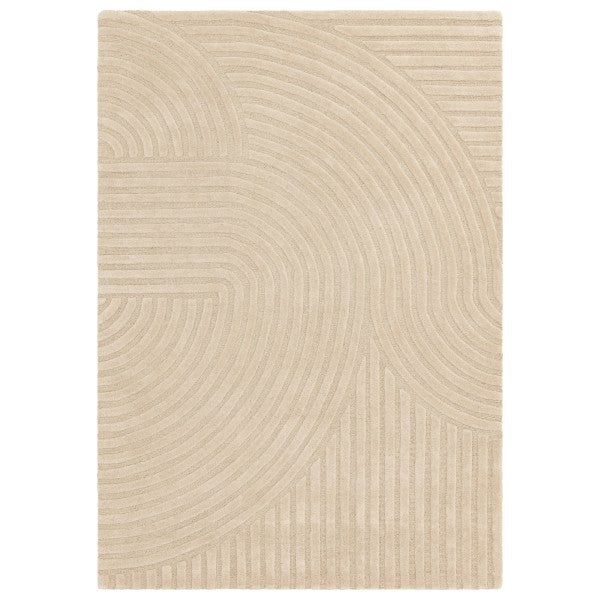 Asiatic luxury rug from Contemporary Plains Collection - Hague in beige with textured geometric patterns 