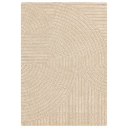 Asiatic luxury rug from Contemporary Plains Collection - Hague in beige with textured geometric patterns 
