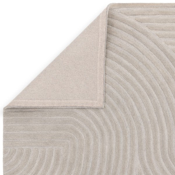 Luxury rug from Asiatic Contemporary Plains Collection - Hague in soft beige with textured geometric pattern