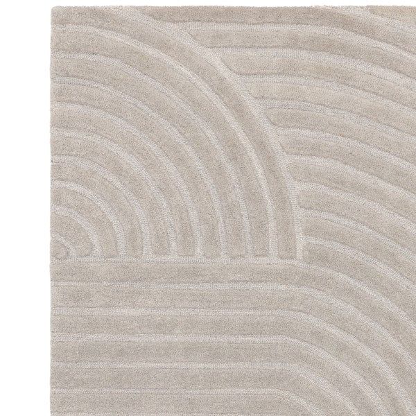 Asiatic luxury rug from Contemporary Plains Collection - Hague in neutral tones with curved textured design