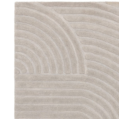 Asiatic luxury rug from Contemporary Plains Collection - Hague in neutral tones with curved textured design