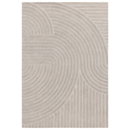 Asiatic luxury rug from the Contemporary Plains Collection - Hague in neutral tones with curved textured patterns