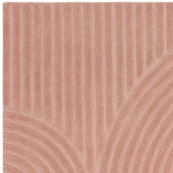 Asiatic luxury rug from Contemporary Plains Collection - Hague in soft pink with textured geometric design