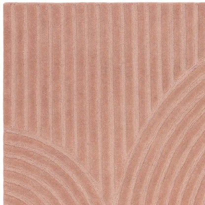 Asiatic luxury rug from Contemporary Plains Collection - Hague in soft pink with textured geometric design