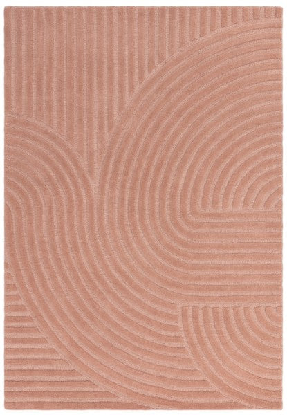 Asiatic luxury rug from Contemporary Plains Collection - Hague with textured geometric pattern in soft pink