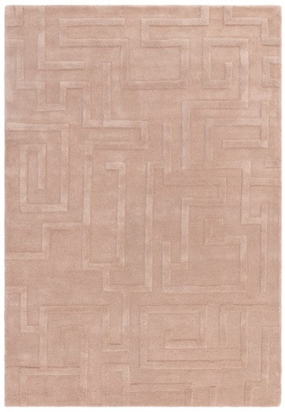 Asiatic Contemporary Plains Collection Maze Rug in soft beige with textured geometric maze pattern 