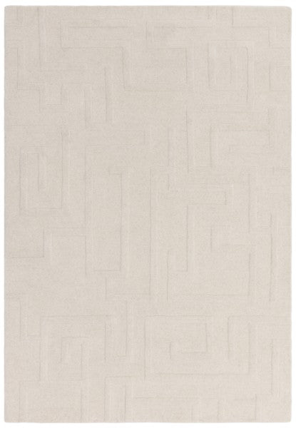 Asiatic luxury Contemporary Plains Collection Maze Rug in beige with subtle geometric pattern