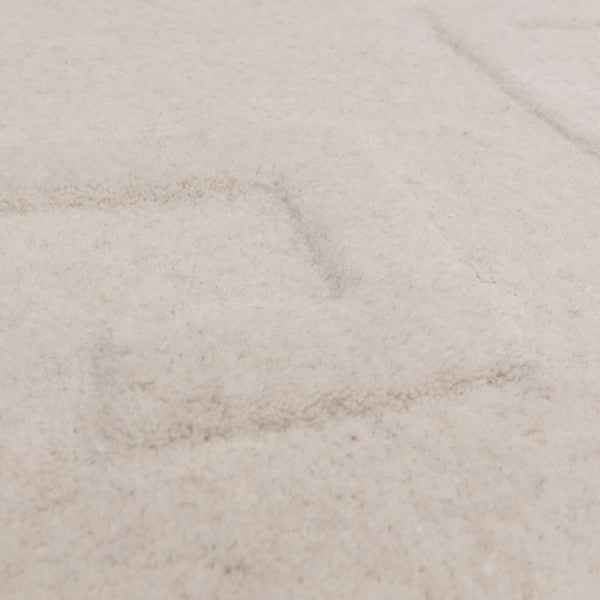 Close-up of Asiatic luxury Contemporary Plains Collection Maze Rug showing soft texture and subtle geometric pattern
