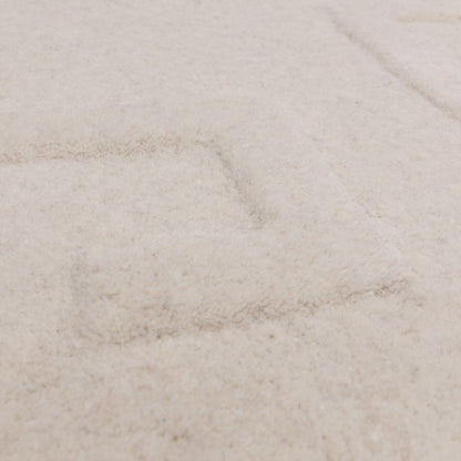 Close-up of Asiatic luxury Contemporary Plains Collection Maze Rug showing soft texture and subtle geometric pattern