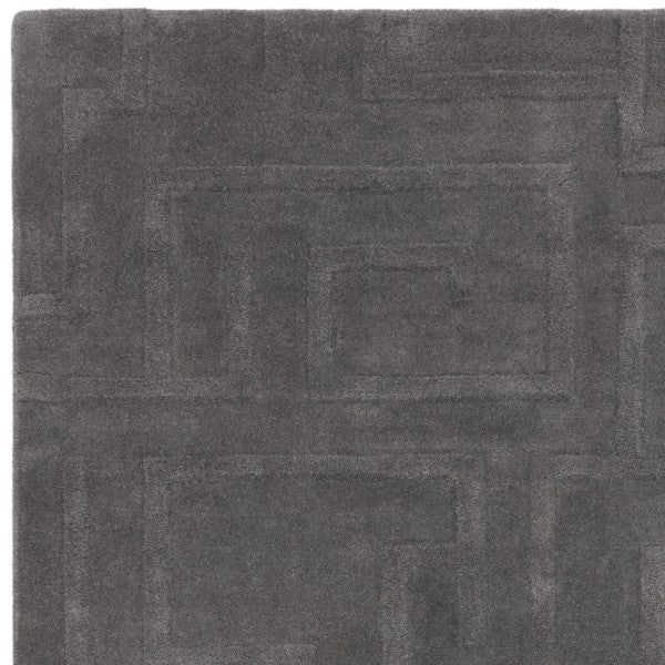 Asiatic Contemporary Plains Collection Maze Rug in dark grey with subtle geometric maze pattern
