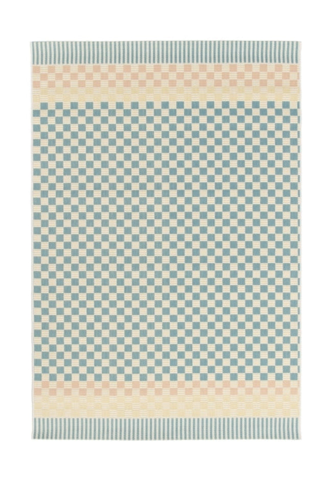 Cosmos Chequer Pastel Outdoor Rug in soft pastel colours with a stylish checkered design