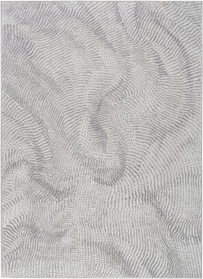 The DKNY Central Park West Rug Collection featuring a contemporary grey patterned design for luxury interiors