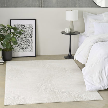 Elegant Nourison luxury rug from The DKNY Central Park West Rug Collection, featuring a textured design