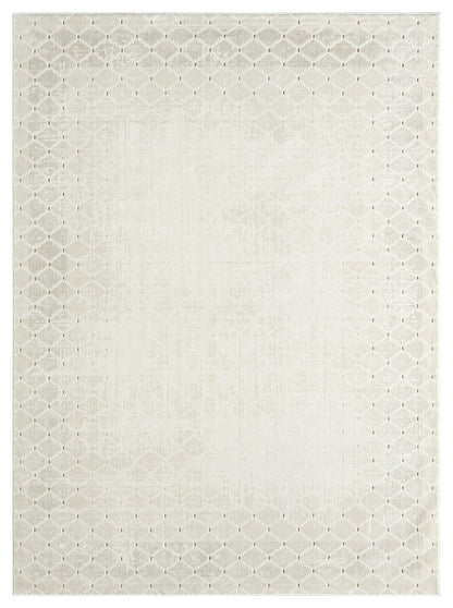 Elegant Nourison DKNY Grand Street Rug Collection in Soft Beige with Geometric Patterns
