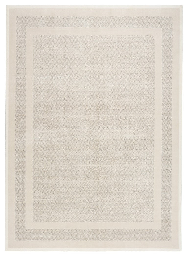 Nourison DKNY Grand Street Rug Collection in Soft Beige with Elegant Border Design