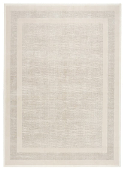 Nourison DKNY Grand Street Rug Collection in Soft Beige with Elegant Border Design