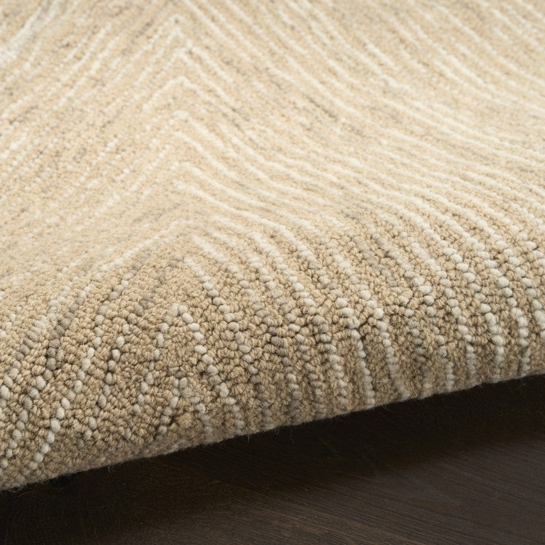 Textured beige Nourison rug from The DKNY Pure Angles Rug Collection, perfect for elegant home decor