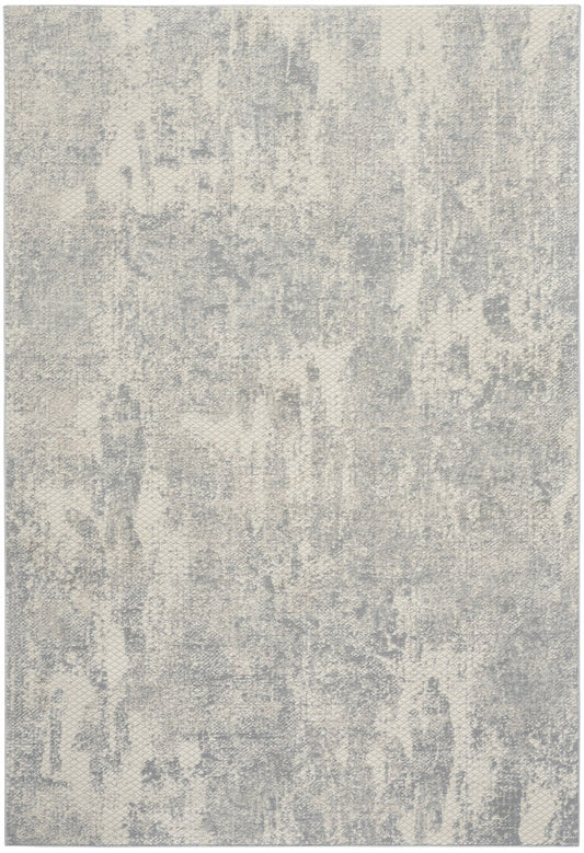 Nourison Exhale Abstract Rug in soft grey tones, perfect for modern home decor