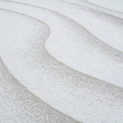 Close-up of a textured surface with wavy patterns in gray and white.