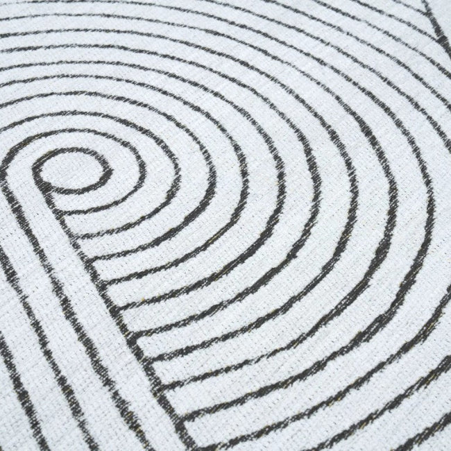 Close-up of concentric circular patterns on a textured surface