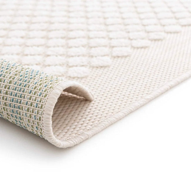 Textured rug on a white background