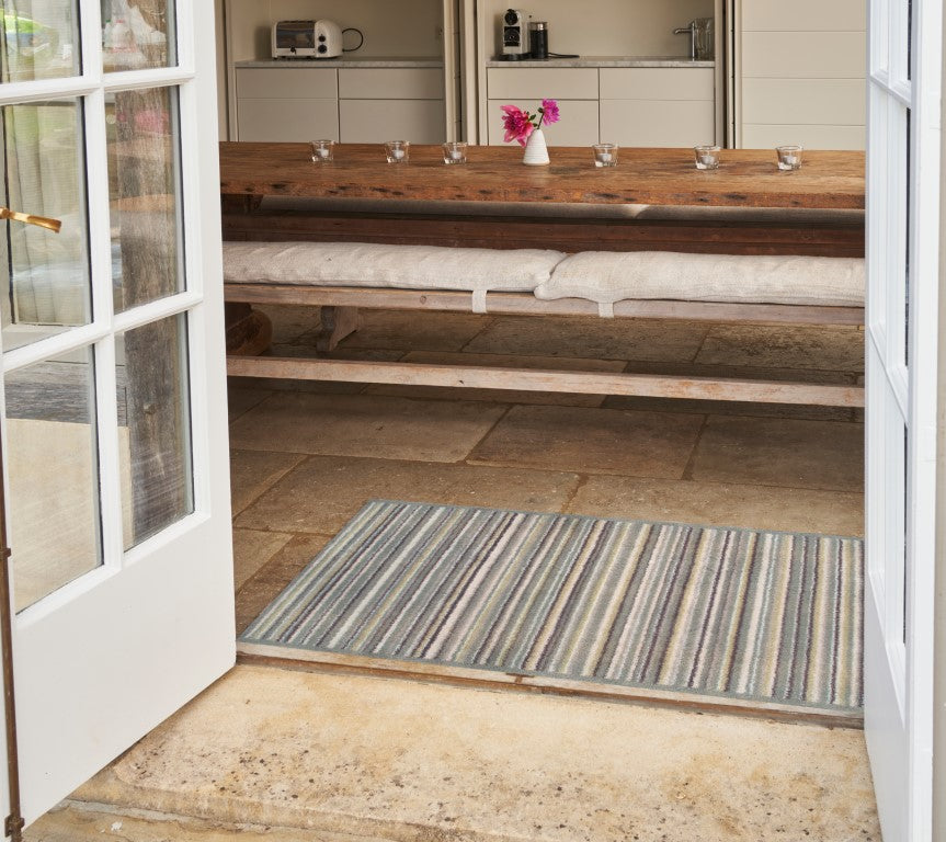 Turtle Mat Striped Floor Mat at Doorway, Ideal for Indoor Use and Dirt Trapping
