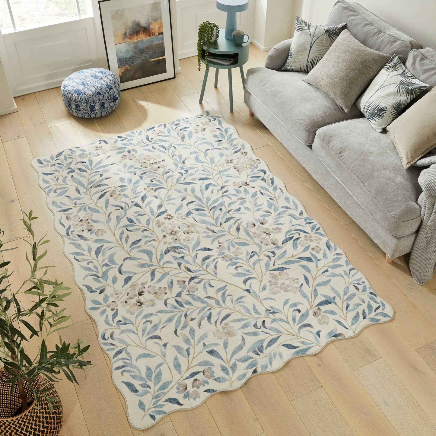 Liberty Floral Washable Rugs - London Luxury Rugs Online