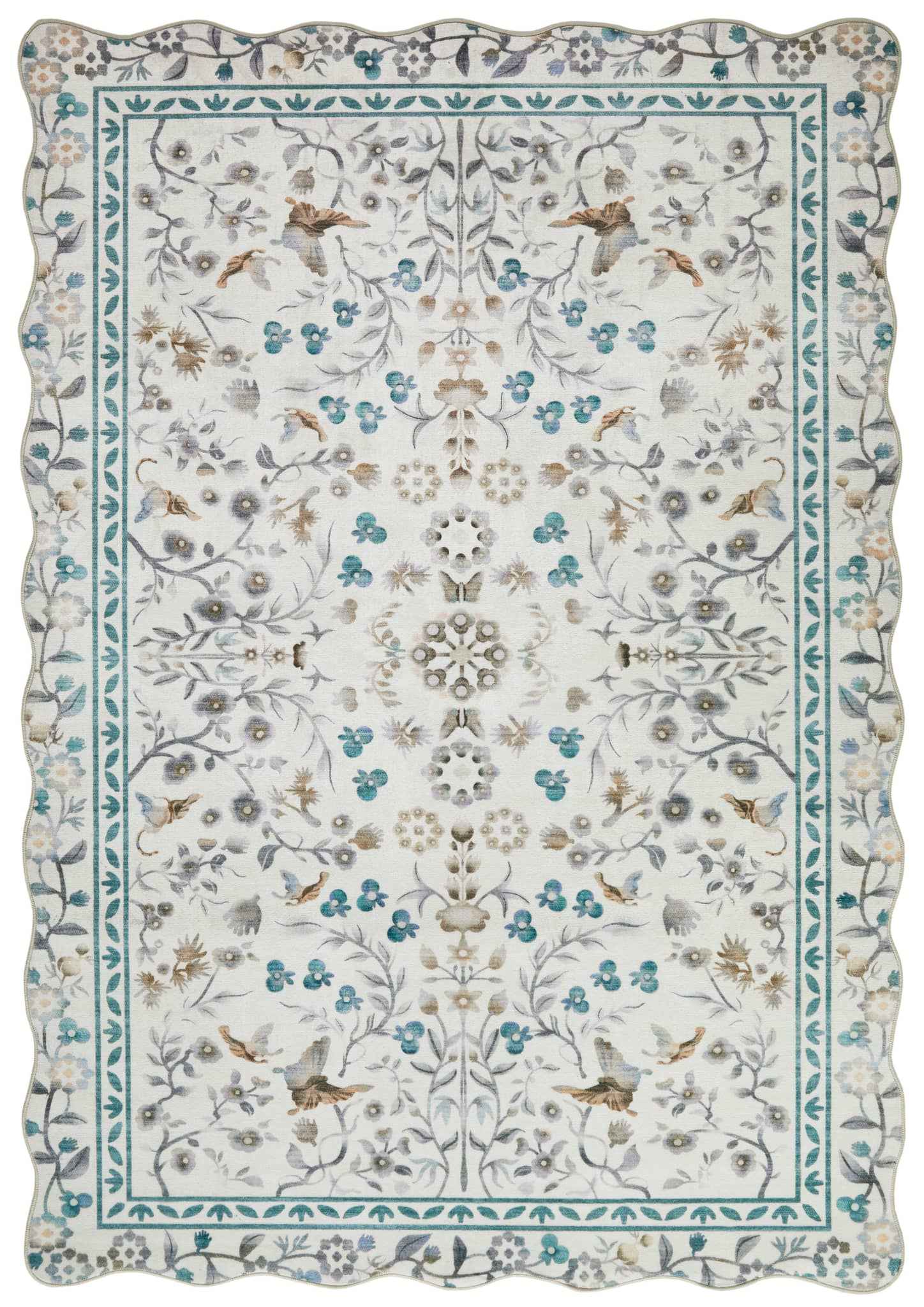 Liberty Floral Washable Rugs - London Luxury Rugs Online
