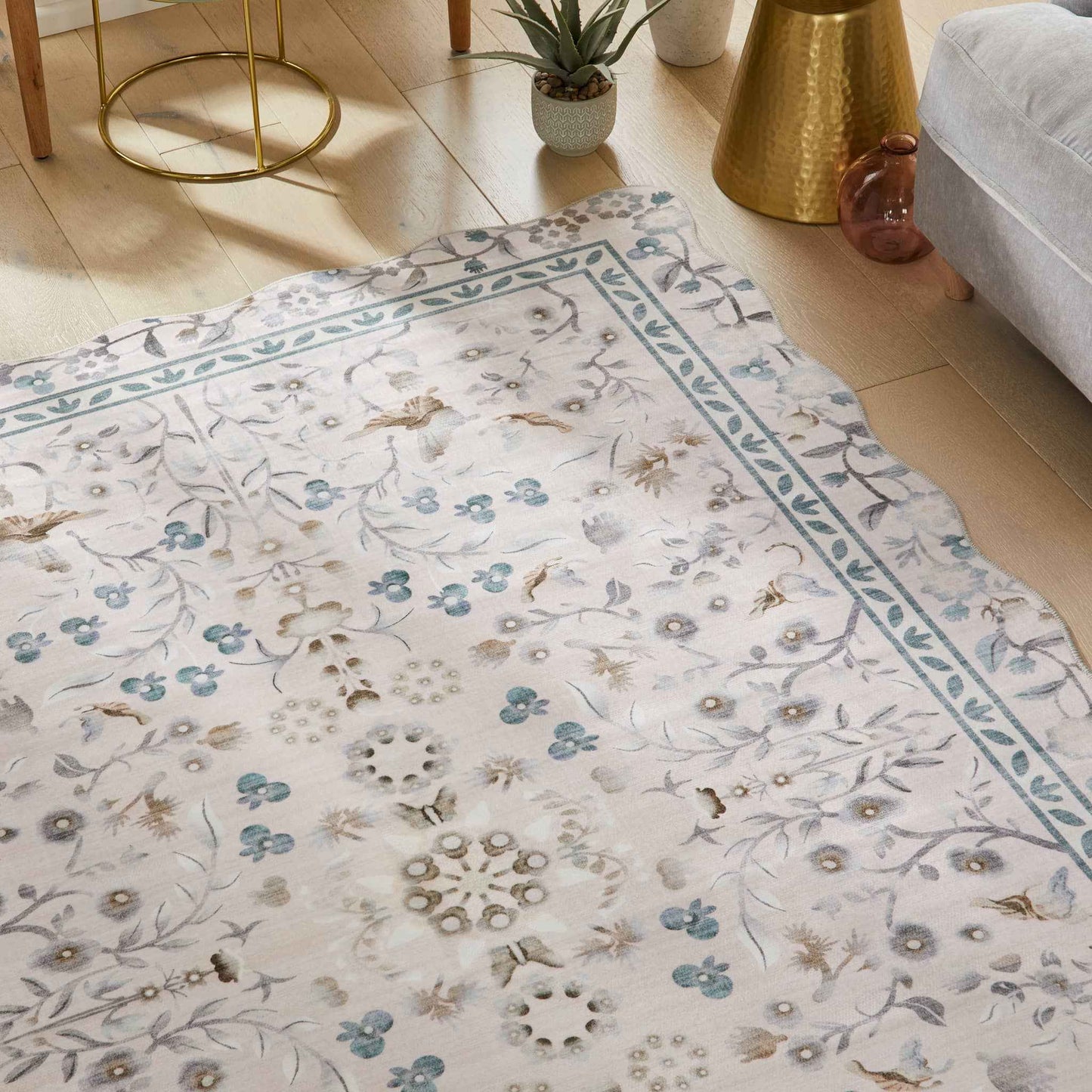 Liberty Floral Washable Rugs - London Luxury Rugs Online