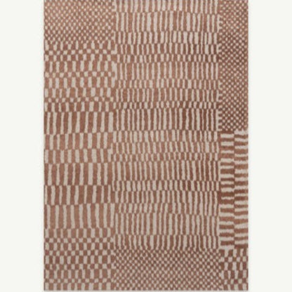 Louis De Poortere Berber Rug luxury design with beige and brown geometric patterns