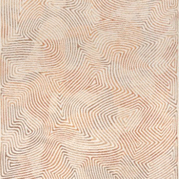 Louis De Poortere Coral rug with intricate coral and beige geometric pattern luxury floor decor