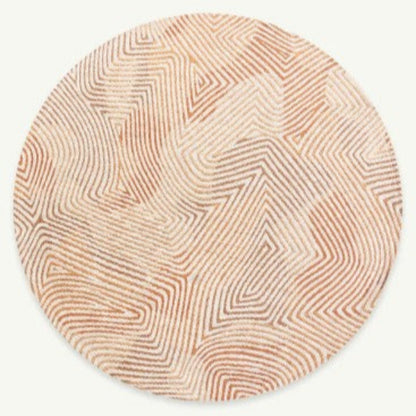 Louis De Poortere Coral rug round luxury design with intricate coral and beige geometric pattern