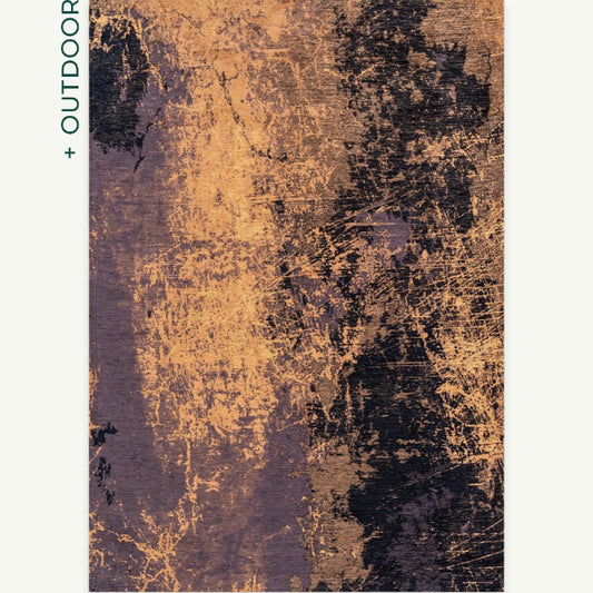 Cracks Outdoor Rug from Louis De Poortere featuring an abstract design in earthy tones